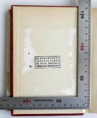 - (Pinsk, Johannes), Ausriss: Exlibris; '[Tilgung; Druckreste erkennbar; sehr wahrscheinlich "Ex Libris Johannes Pinsk"]'. 