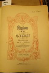 Rigoletto Oper von G. Verdi : Klavierauszug zu 2 Händen. (o.J.)