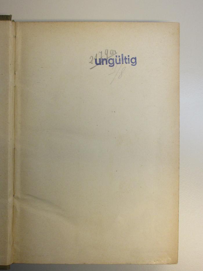 - (Fonds Josef Redlich - Bibliothèque du Centre Européen de la Dotation Carnegie pour la Paix Internationale;Deutsche Hochschule für Politik;Redlich, Josef), Von Hand: Nummer; '2179a/II/8'. 