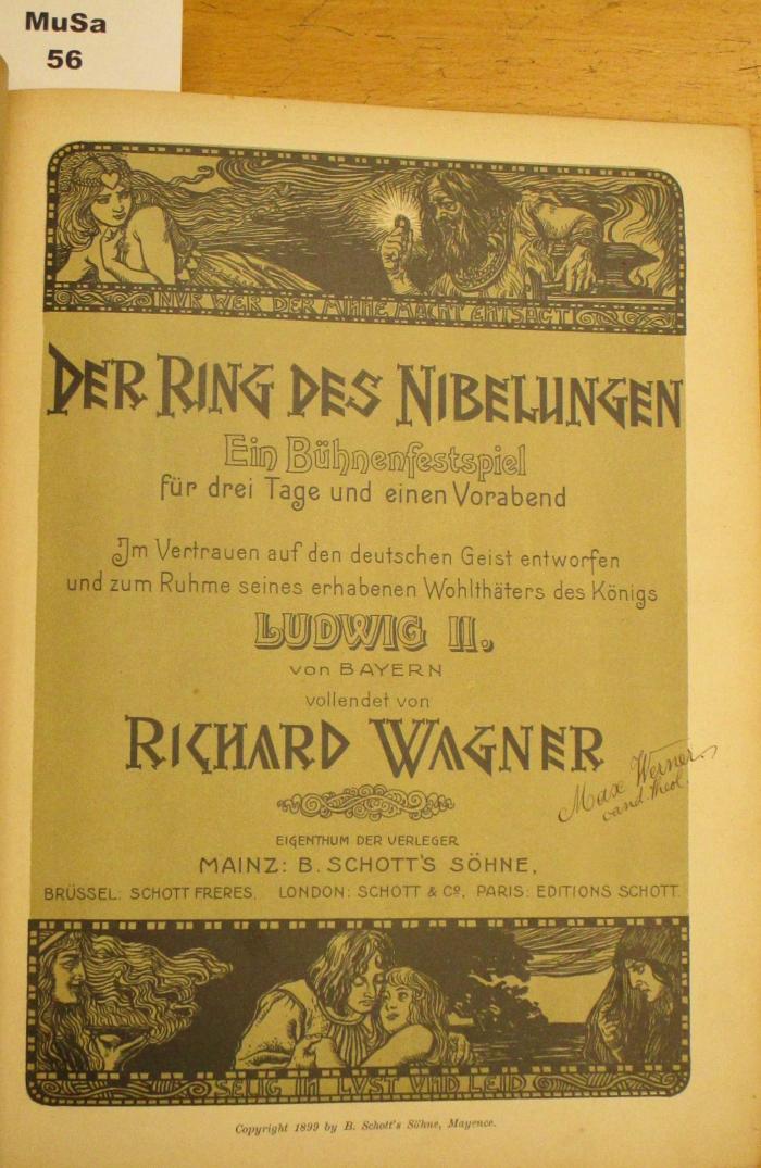  Der Ring des Nibelungen : ein Bühnenfestspiel für drei Tage und einen Vorabend  (1899)
