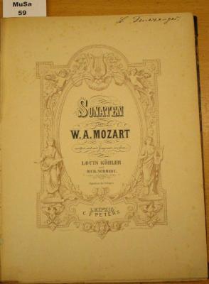  Sonaten von W. A. Mozart : revidiert und mit Fingersatz versehen ((o.J.))