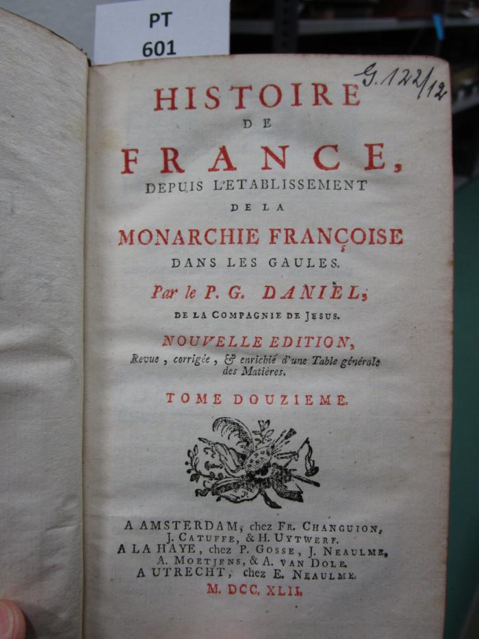  Histoire de France, depuis l'établissement de la monarchie françoise dans les Gaules (1742)