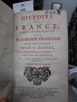  Histoire de France, depuis l'établissement de la monarchie françoise dans les Gaules (1742)