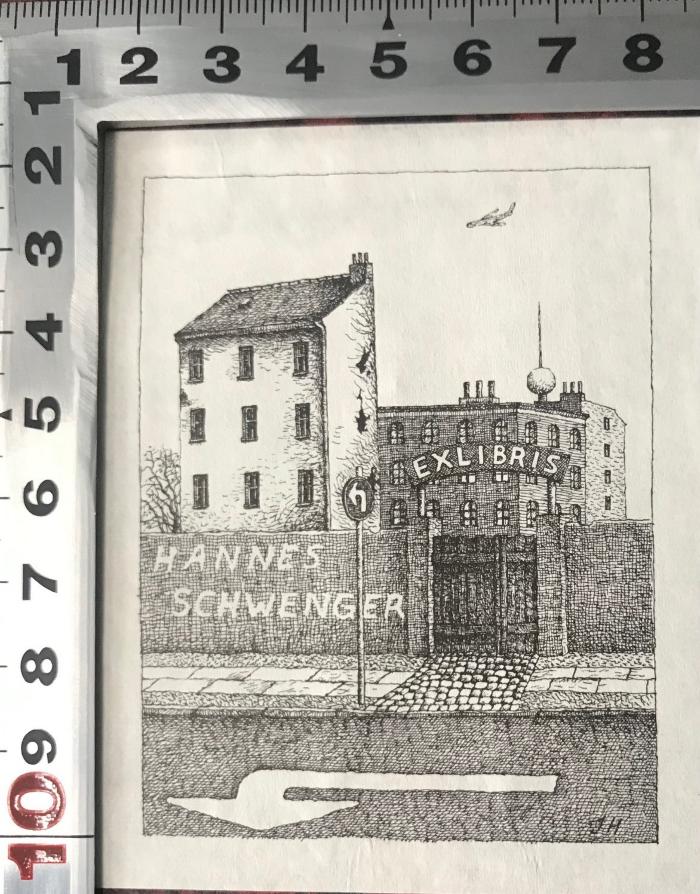 nicht im Bestand der UB : Die Arbeiterjugendbewegung
Einführung in ihre Geschichte (1922);- (Schwenger, Hannes), Etikett: Exlibris; 'Exlibris Hannes Schwenger'.  (Prototyp)