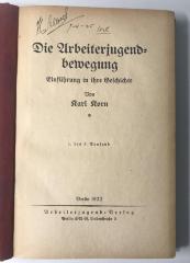 nicht im Bestand der UB : Die Arbeiterjugendbewegung
Einführung in ihre Geschichte (1922)