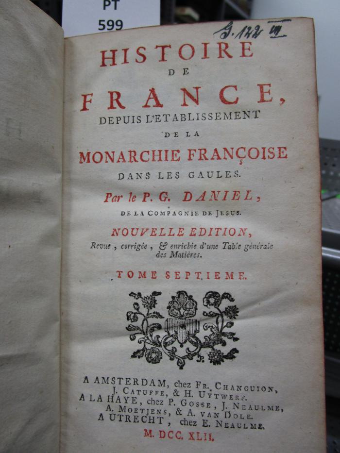  Histoire de France, depuis l'établissement de la monarchie françoise dans les Gaules (1742)