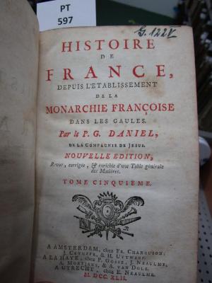  Histoire de France, depuis l'établissement de la monarchie françoise dans les Gaules (1742)