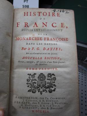  Histoire de France, depuis l'établissement de la monarchie françoise dans les Gaules (1742)