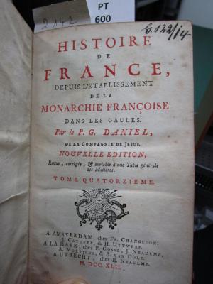  Histoire de France, depuis l'établissement de la monarchie françoise dans les Gaules (1742)