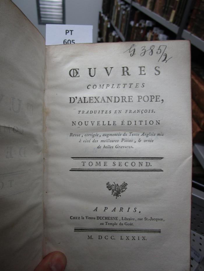 Œuvres complettes d'Alexandre Pope, traduites en François (1774)