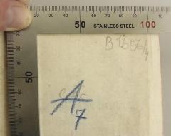 - (Országos Könyvtari Központ), Von Hand: Signatur; 'B 1656/4'. 