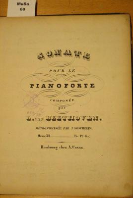  Sonate pour le Pianoforte Composée par L. van Beethoven ((o.J.))