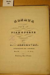  Sonate pour le Pianoforte Composée par L. van Beethoven ((o.J.))