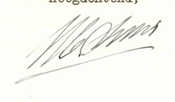 -, Von Hand: Autogramm, Datum; 'WC. Sickeß
'