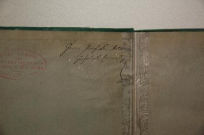- (Ascherson, Paul), Von Hand: Widmung; 'Herrn Prof. Dr. Ascherson 
zur freundl. Erinnerung
Hentig
'. 