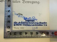 - (Institut für Arbeiterbildung Berlin-Dahlem), Stempel: Name, Signatur; 'Institut für Arbeiterbildung Berlin Berlin-Dahlem, Lentzeallee 7/9
SF 10'. 