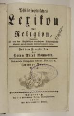 Rara M 150 : Philosophisches Lexikon der Religion. 2. M - Z (1777)