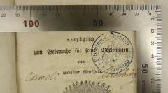 - ( Bibliotheca Carmeli Straubingani), Stempel: Name, Berufsangabe/Titel/Branche, Ortsangabe; 'Bibliotheca Carmeli Straubingani'.  (Prototyp)