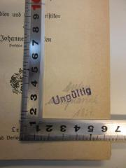 - (Huhn, Willy), Von Hand: Name, Notiz, Datum; 'Huhn antiquarisch 1937'. 