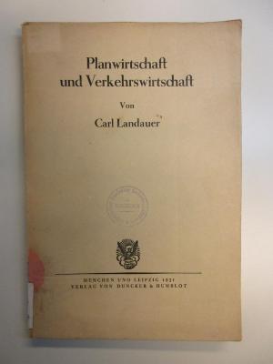 SA 594 :  Planwirtschaft und Verkehrswirtschaft (1931)