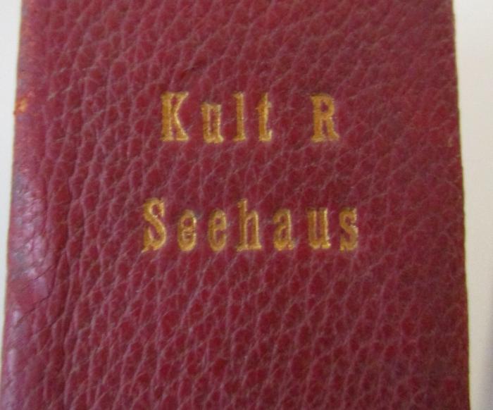  Funk-Abhör-Berichte : Sendung fremder Rundfunksender. Zeitpunkt der Ausgabe: 10. Juli 1941 8 Uhr.  Band II: Feindsender, 2. Teil (1941);- (unbekannt), Prägung: Name, Ortsangabe; 'Kult R
Seehaus'. 