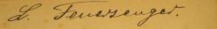 - (Feuerzeuger, L.), Von Hand: Autogramm; 'L. Feuerzeuger.'. 