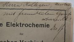 - (Neuberg, Carl;Löb, Walther), Von Hand: Widmung; 'Herrn Kollegen Neuberg
mit freundlichem Gruße überreicht!
Der Verf.'. 