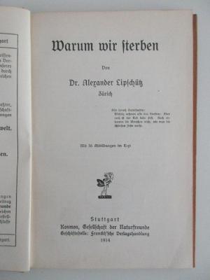 SH 872 : Warum wir sterben (1914)
