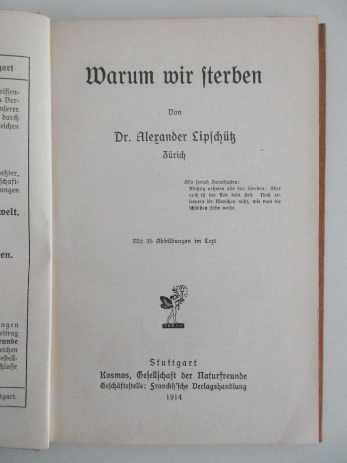 SH 872 : Warum wir sterben (1914)