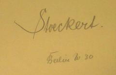 - (Stueckert), Von Hand: Datum, Ortsangabe; 'Stueckert.
Berlin W 30.'. 