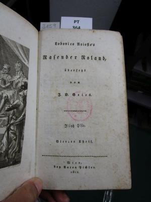  [Rasender Roland] Ludovico Ariosto's Rasender Roland. (1812)