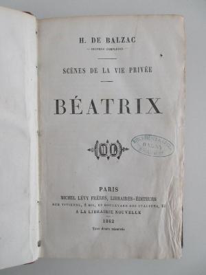  Scénes de la vie privée Béatrix (1862)