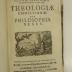 Rara M 182 : In Universitate Anglipolitana Theologiae, Et Philosophiae Repetitoris Publici, Theologiae Christianae Cum Philosophia Nexus (1779)