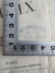 - (Bibliotheque du Chateau Avricourt Balny), Stempel: Name, Ortsangabe; 'Bibliotheque du Chateau Avricourt Balny'.  (Prototyp)