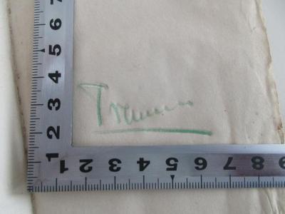 - (Tramur, Ernst), Von Hand: Name; 'Tramur'. 