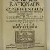 Rara M 209 : Philosophia Rationalis Et Experimentalis. Tomus III. Physicam Particularem Complectens. (1755)