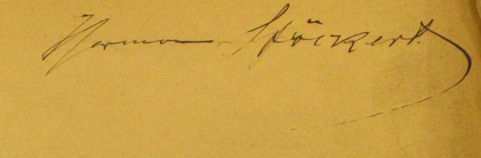 - (Stoeckert, Hermann ), Von Hand: ; 'Hermann Stöckert.'. 
