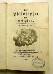 Rara M 283 : Die Philosophie der Religion. 3 und 4 (1780)