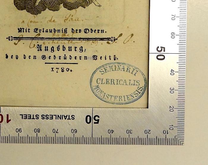 Seminarii Clericalis Monasteriensis [Titelbl. + Vorsatzbl.]