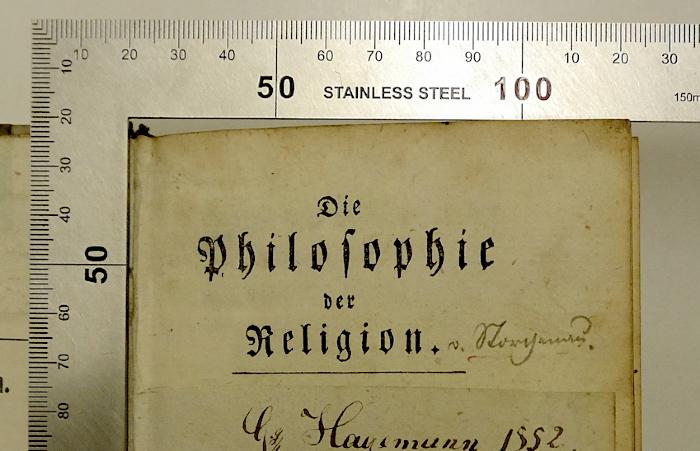 Rara M 282 : Die Philosophie der Religion. 1 und 2 (1781);-, Ausschnitt: ; '...'