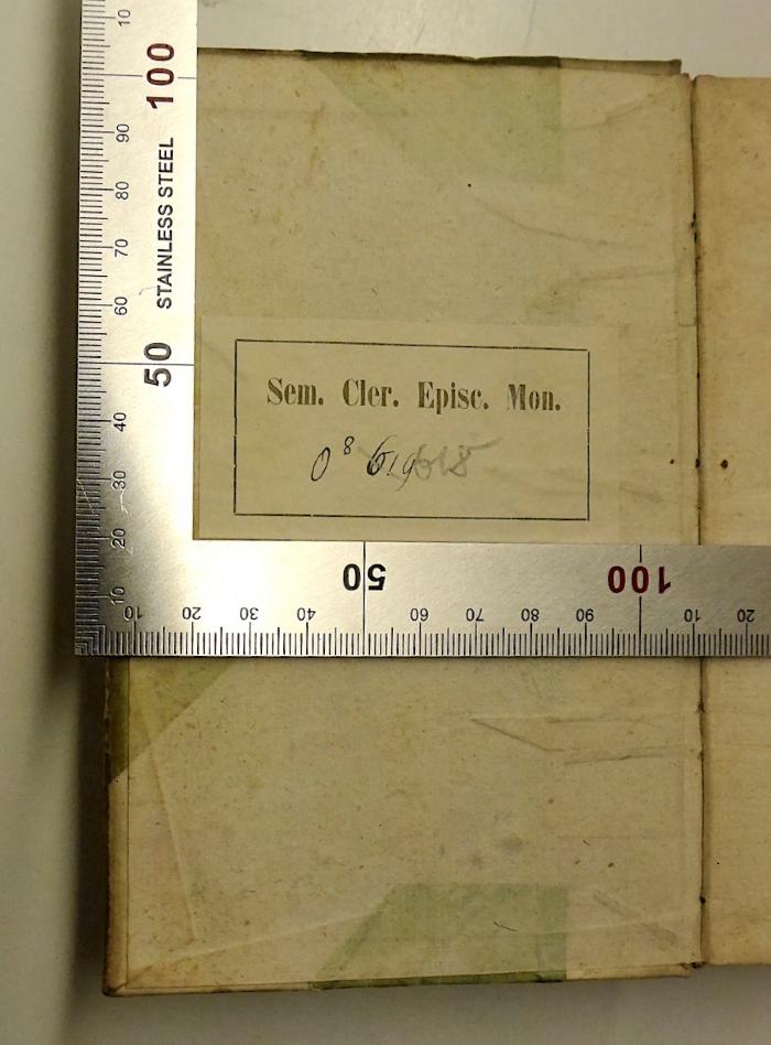 Sem. Cler. Episc. Mon. O8 619 618