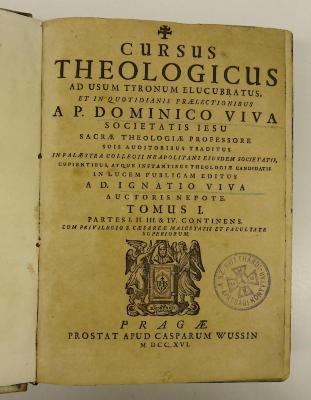 Rara M 317 : Cursus theologicus. 1-8 (1716)