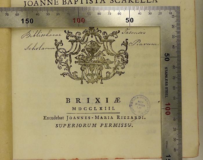 Rara M 311-312 : Elementa Logicæ, Ontologiæ, Psychologiæ, Ac Theologiæ Naturalis. 1-3 (1762, 1763);-, Von Hand: Name, Berufsangabe/Titel/Branche; 'Bibliothecae Fatensis[?] Schol. Piarum.'