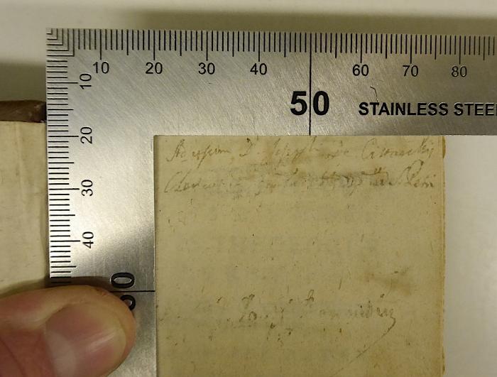 Rara M 416 : Manvale Thomistarvm Sev Brevis Theologiæ Cvrsvs. 6 (1691);-, Von Hand: Annotation; 'Ad usum D. Josephi...[?][…]'