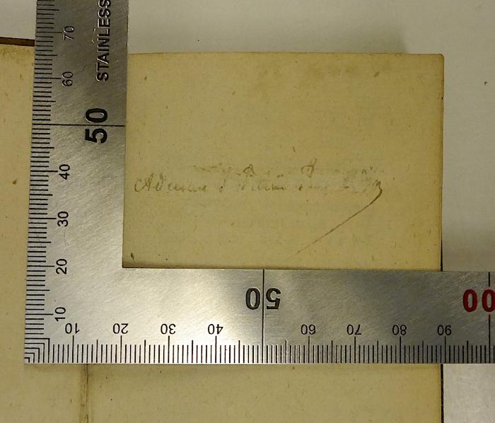 Rara M 413 : Manvale Thomistarvm Sev Brevis Theologiæ Cvrsvs. 3 (1681);-, Tilgung: Annotation; 'Ad usum[?]...'