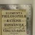 Rara M 430 : Elementa Philosophiae Ad Rationis Et Experientiae ductum conscripta, Atque Usibus Scholasticis accomodata. 2. Metaphysicae Pars Prima (1755)
