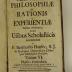 Rara M 434 : Elementa Philosophiae Ad Rationis Et Experientiae ductum conscripta, Atque Usibus Scholasticis accomodata. 6. Physica Particularis. Partis Posterioris Volumen I (1762)