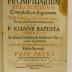 Rara M 314 : Promptuarium philosophicum complectens argumenta e nobilioribus philosophiae totius controversiis proposita ad disputandum. 1-3 (1722)
