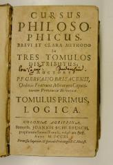 Rara M 334 : Cursus Philosophicus. 1-3 (1711)
