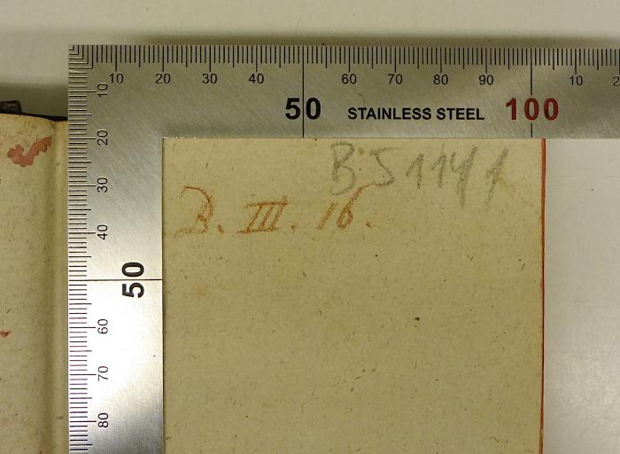 Rara M 437 : Antonii Genuensis In Regia Neapolitana Academis Primum Ethices, Postey Œconomices Professoris Disciplinarum Metaphysicarum Elementa, Mathematicum In Morem Adornata. 1+2
 (1779);-, Von Hand: Signatur; 'B 5114/1';-, Von Hand: Signatur; 'B. III. 16.'